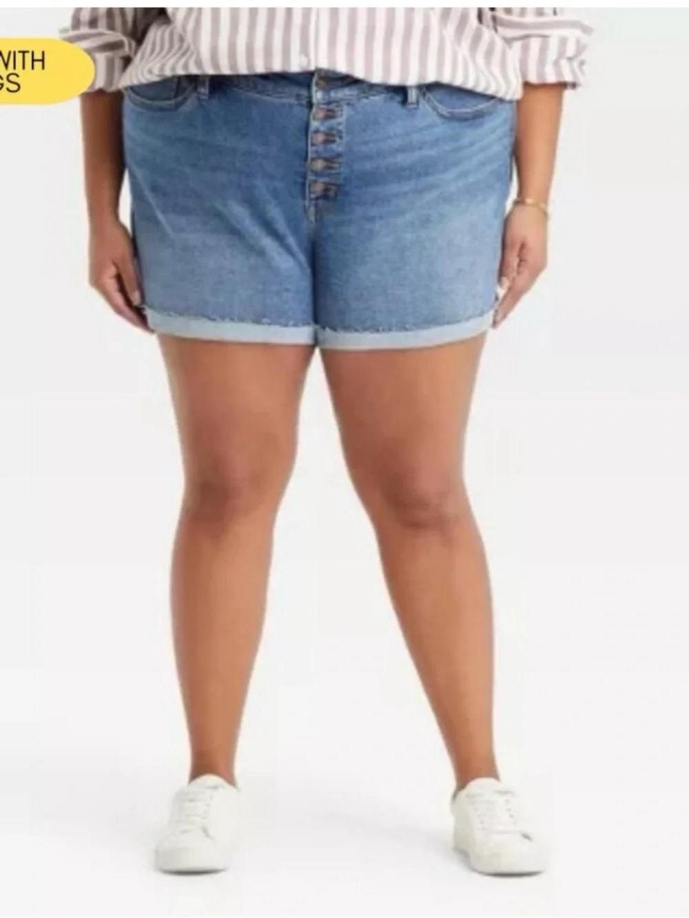 NWT Ava & Viv Mid Rise Jean Shorts size 20W